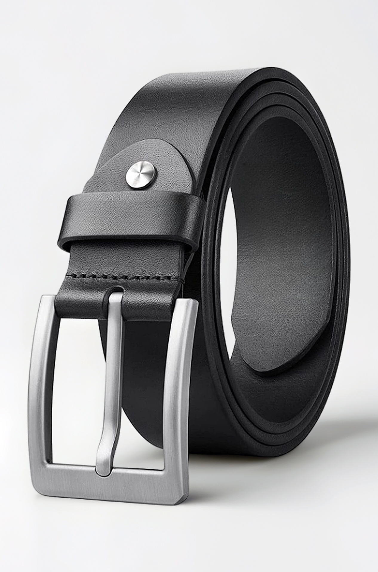 Formal/Casual Black Color Genuine Leather Belts For Men (Length- 46 inches||40MM||BL-042-BLK)