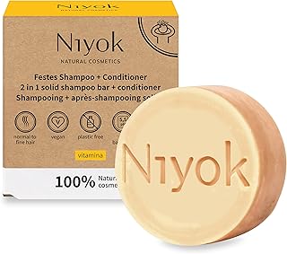 2-in-1 Solid Shampoo and Conditioner | Skin-neutral pH 5.5 Vegan Plastic Free | Normal to Fine Hair | Like Hair Soap Organic Natural Cosmetics without Plastic | Vitamin (80 g)