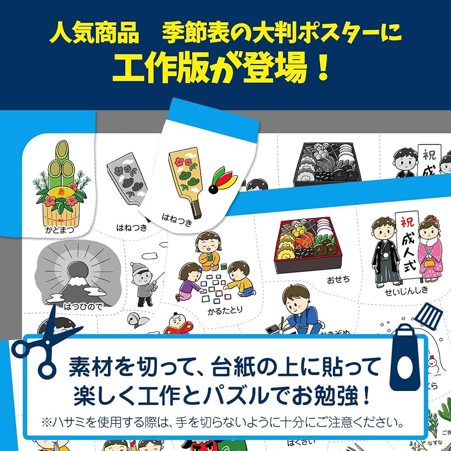 お受験グッズ。 登録商標 オリジナル きせつのおべんきょうカード 季節カード