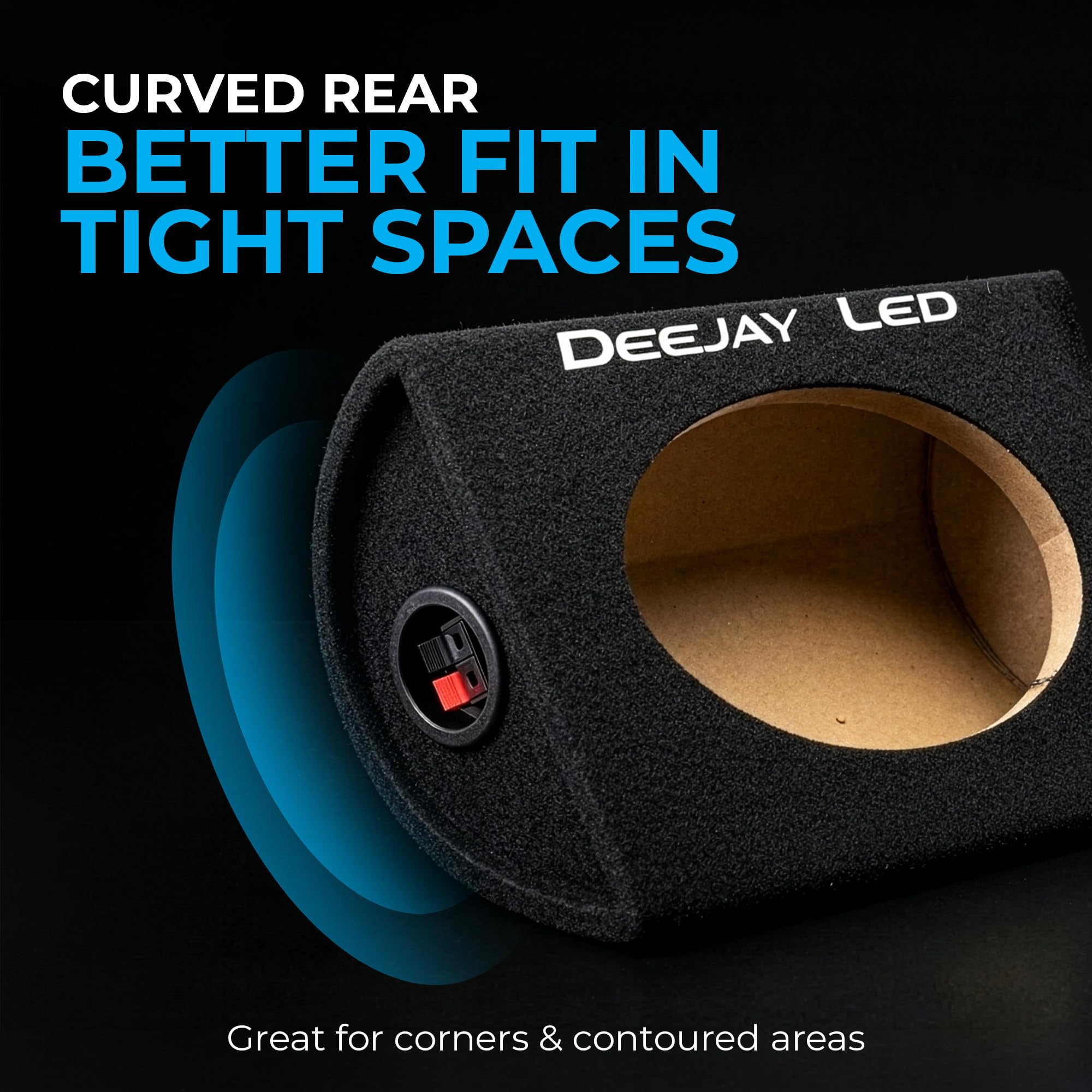 Amazon.com: DEEJAY LED 6x9 Speaker Box Enclosures (Pair), Curved