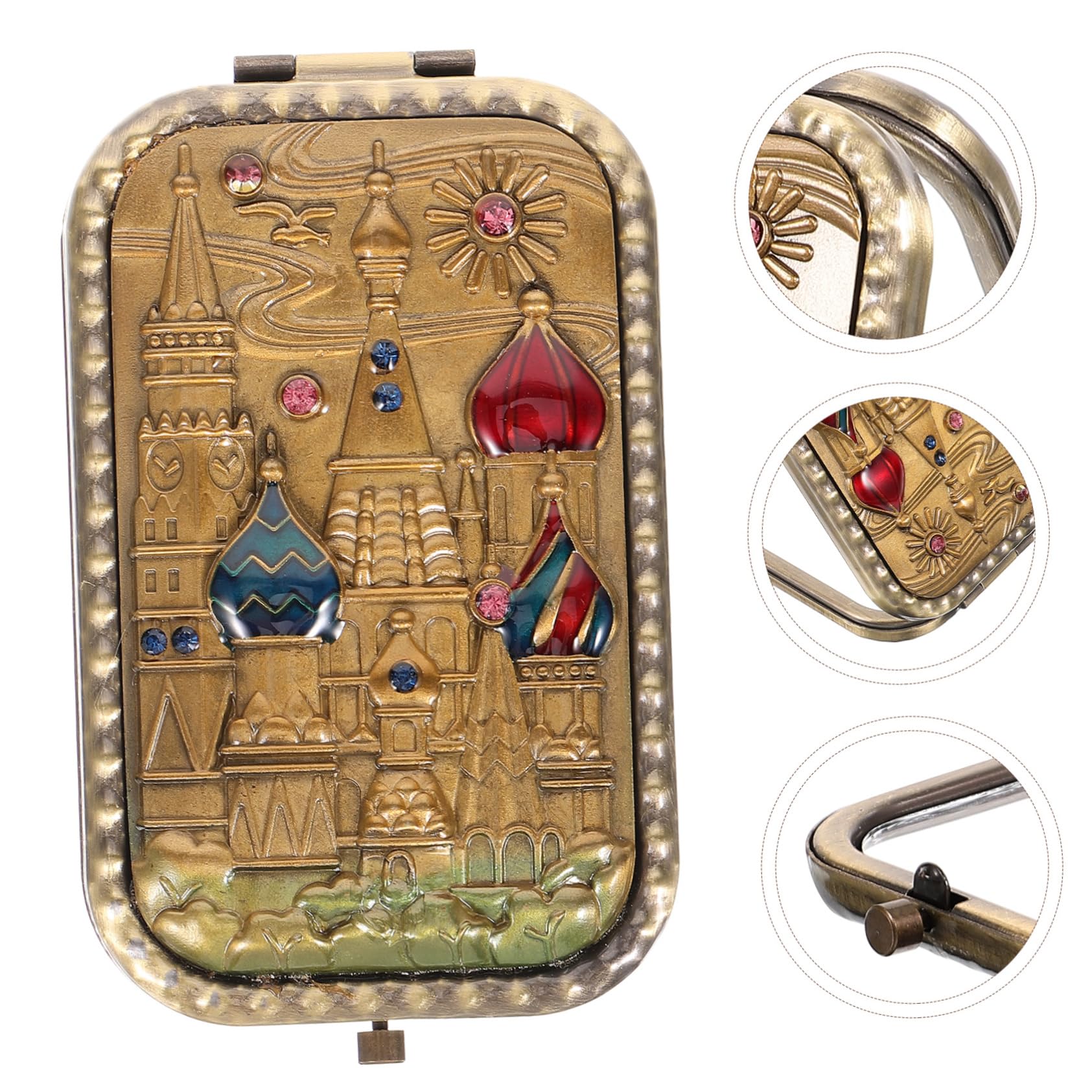 Ipetboom 5 Stück Kosmetikspiegel Schminkspiegel Kosmetikspiegel Klein Leicht Vintage Taschenspiegel Handspiegel Make Up Zusammenklappbar Für Handtaschen Spiegel Taschenspiegel