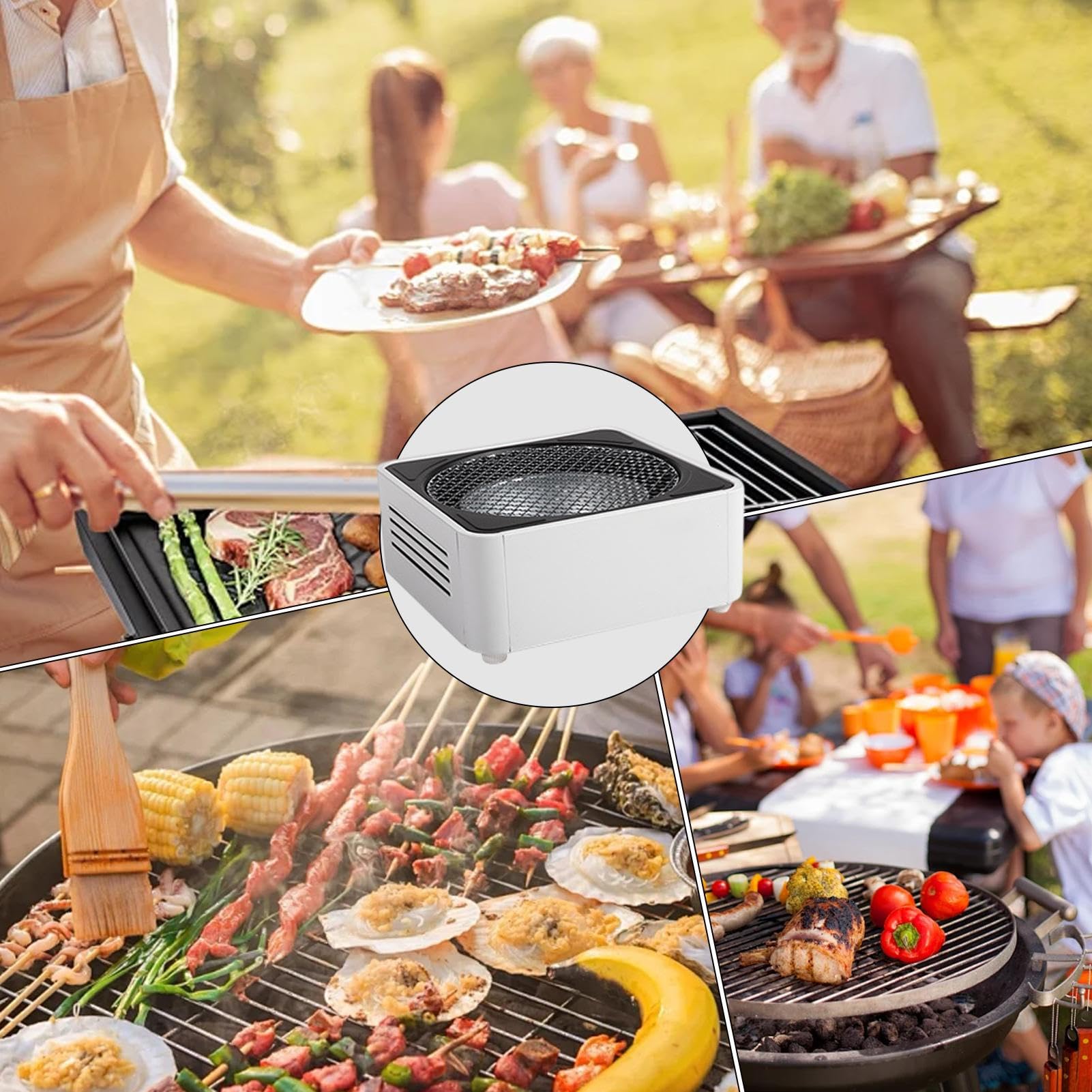 Przenośny Grill Węglowy Kompaktowy Piecyk Barbecue | Mobilny Grill Idealny Do Podróży Na Plażę Do Ogrodu Domowego Użytku Na Piknik Oraz Do Gotowania W