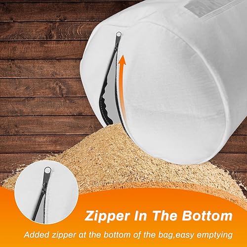 Miniatura 3 de 70334 Bolsas de filtro para colector de polvo para colectores de polvo de montaje en pared, bolsa de 1 micrón, con cremallera, compatible con