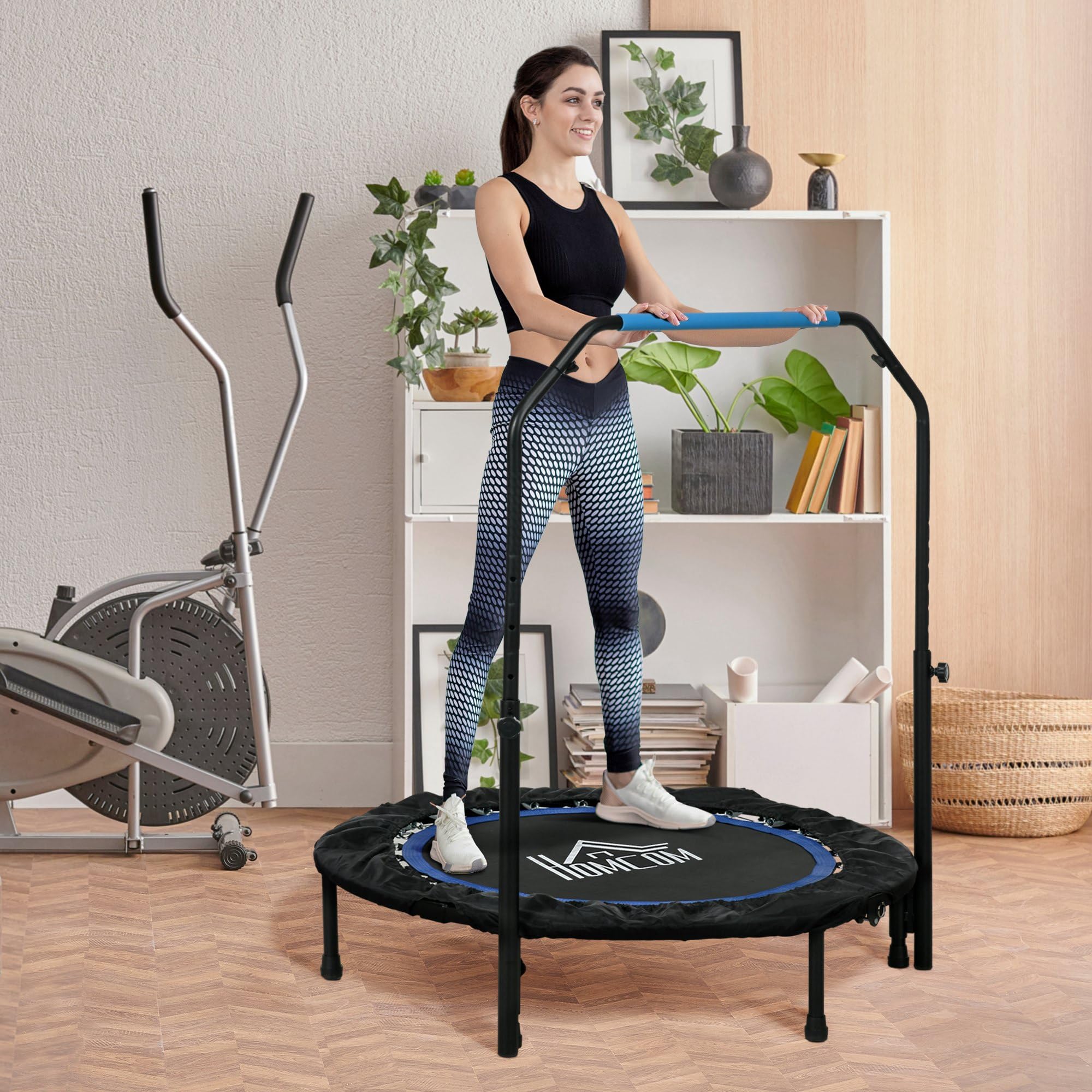ATIVAFIT 102cm Faltbarer Trampolin mit verstellbarem Schaumstoffgriff Indoor für Erwachsene Ideal für Körperfitness-Training in Innenräumen Training Sport zuhause ATIVAFIT 102cm Faltbarer Trampolin mit verstellbarem Schaumstoffgriff Indoor für Erwachsene Ideal für Körperfitness-Training in Innenräumen Training Sport zuhause