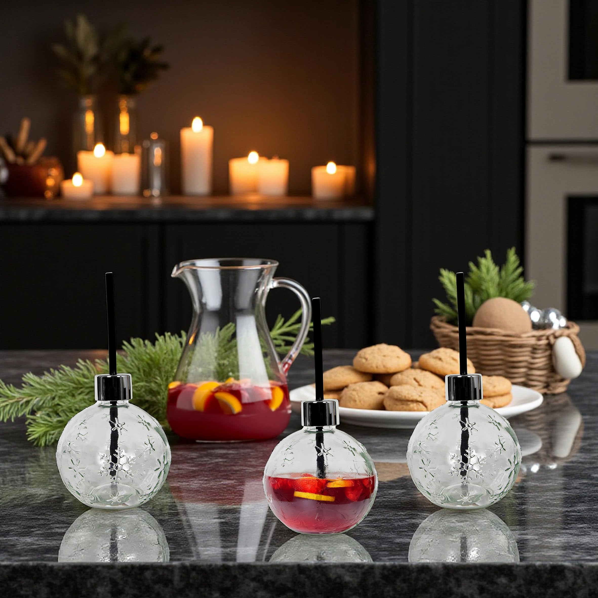 Doppel Schichten Weihnachten Glas Tasse Anti-Verbrühungen Glas Tasse Weihnachtsbaum Stern Tassen 300Ml Milch Saft Kaffee Becher Party Weihnachten Geschenke