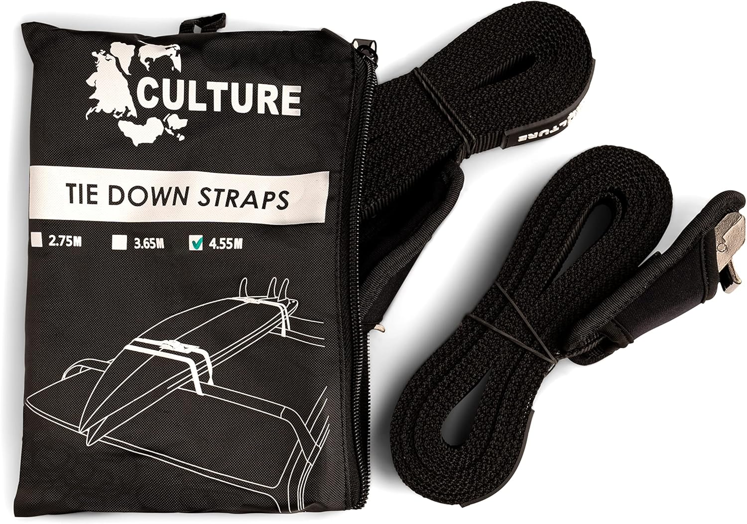 Culture Supply Tie Down Straps 15ft Surfboard, Longboard