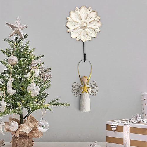 Miniatura 10 de Ganchos decorativos para toallas de flores, ganchos decorativos para colgar ropa, llaves, toallas, gancho decorativo para montaje en pared, estante