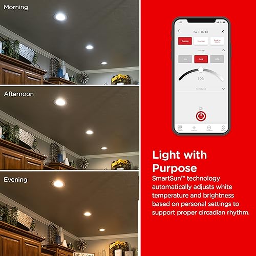 Miniatura 6 de UltraPro Bombilla LED inteligente Wi-Fi, BR30, equivalente a 65 W, RGB, cambio de color, blanco seleccionable 2700K - 6500K, regulable, requiere