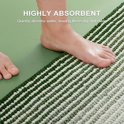 Miniatura 48 de BSICPRO Juego de alfombras y tapetes de baño, 2 piezas de felpilla gruesa y absorbente, antideslizantes, suaves y peludas para baño, lavables a