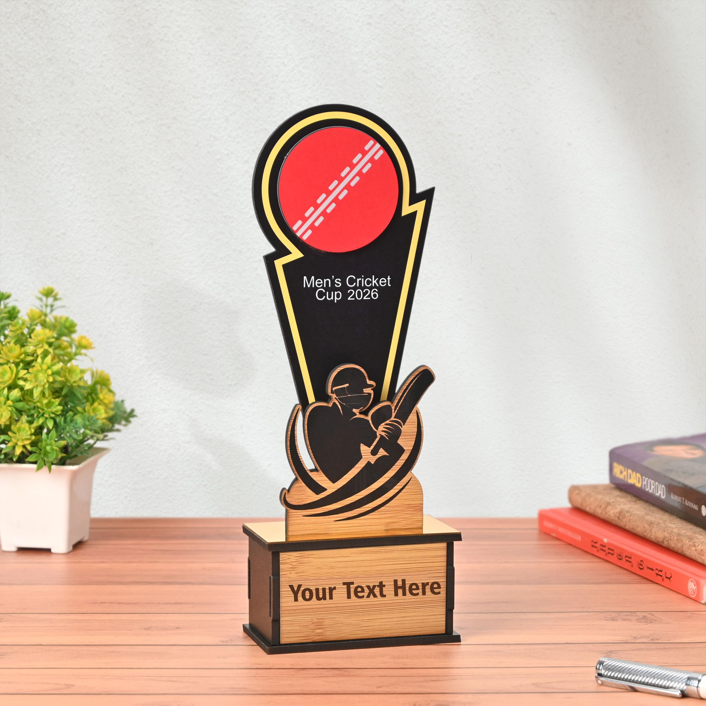 GKD Wooden Men’s Cricket Trophy – Champion’s Cup for Cricket Tournament Winners | Sports Memento Award for Players & Teams-picture-31