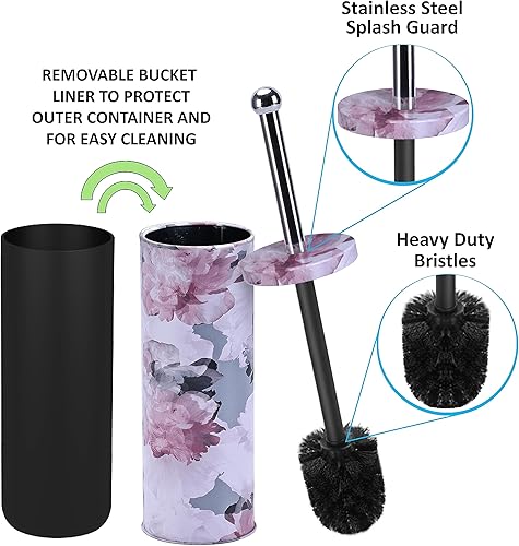 Miniatura 2 de Escobilla para inodoro con soporte, multicolor, metal