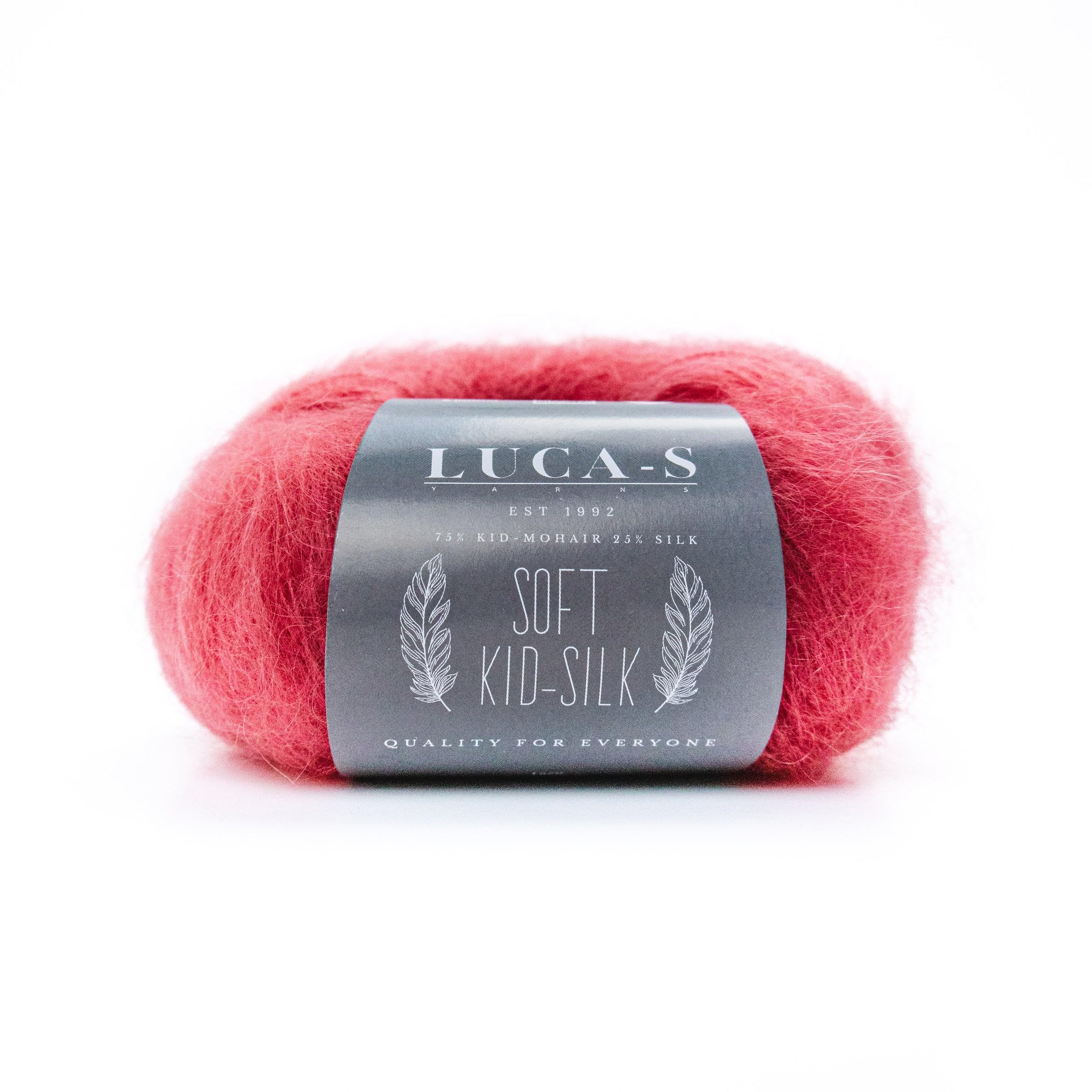 Set of 2 Soft Kid Mohair & Silk Yarn for Knitting & Crochet, 75% Mohair 25% Silk, 25g 210m