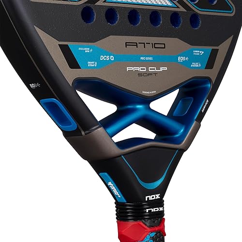 Miniatura 5 de NOX Pala de pádel AT10 Pro Cup Soft 2026 | Agustin Tapia Forma de lágrima Pala Padel | Fibra de vidrio cara plateada, HR3 Soft Eva Core |