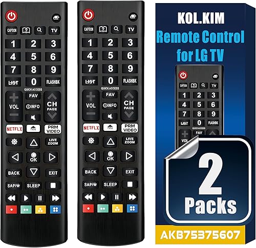 Miniatura 5 de Paquete de 2 control remoto universal para LG TV de repuesto para Smart TV para LG Universal Remote Reemplazar AKB75675304 AKB75095307 AKB76040302