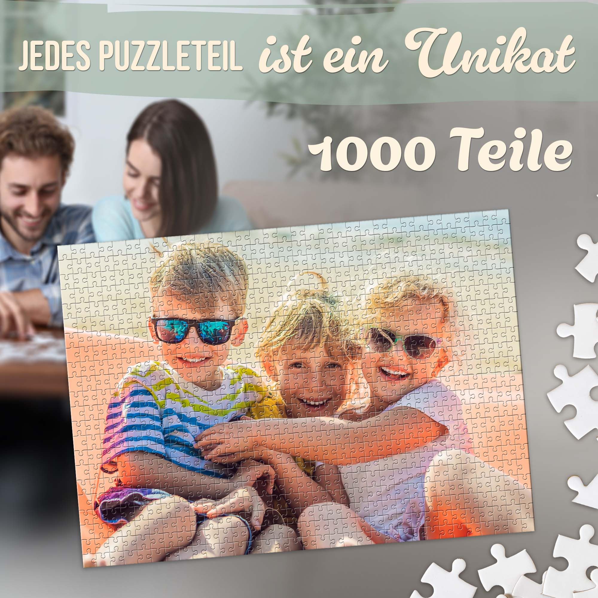 Foto-Puzzle 24-1000 Teile in inkl. hochwertiger Metalldose - mit eigenem Foto Bedrucken - Puzzle selber gestalten - 1000 Teile in Metalldose