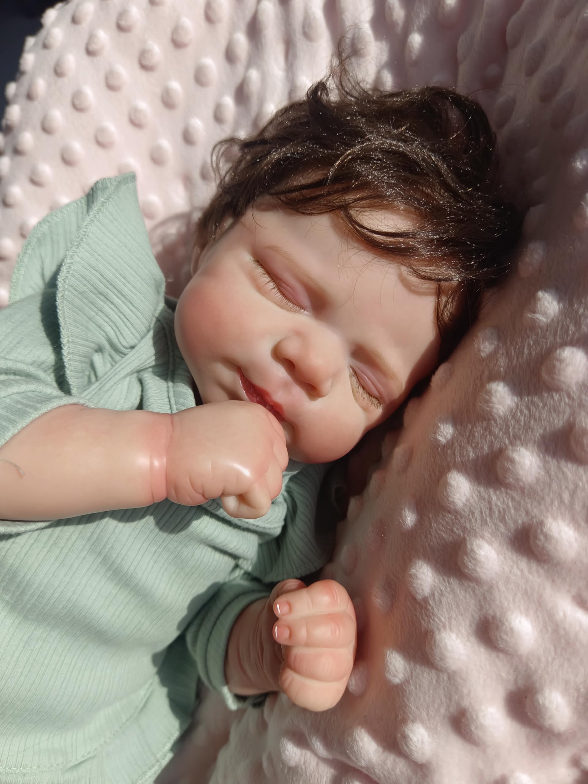 Muñeca Reborn De Silicona De 45 Cm - Anatómicamente Correcta, Pelo Pintado A Mano, Cuerpo Completo De Vinilo, Incluye Accesorios