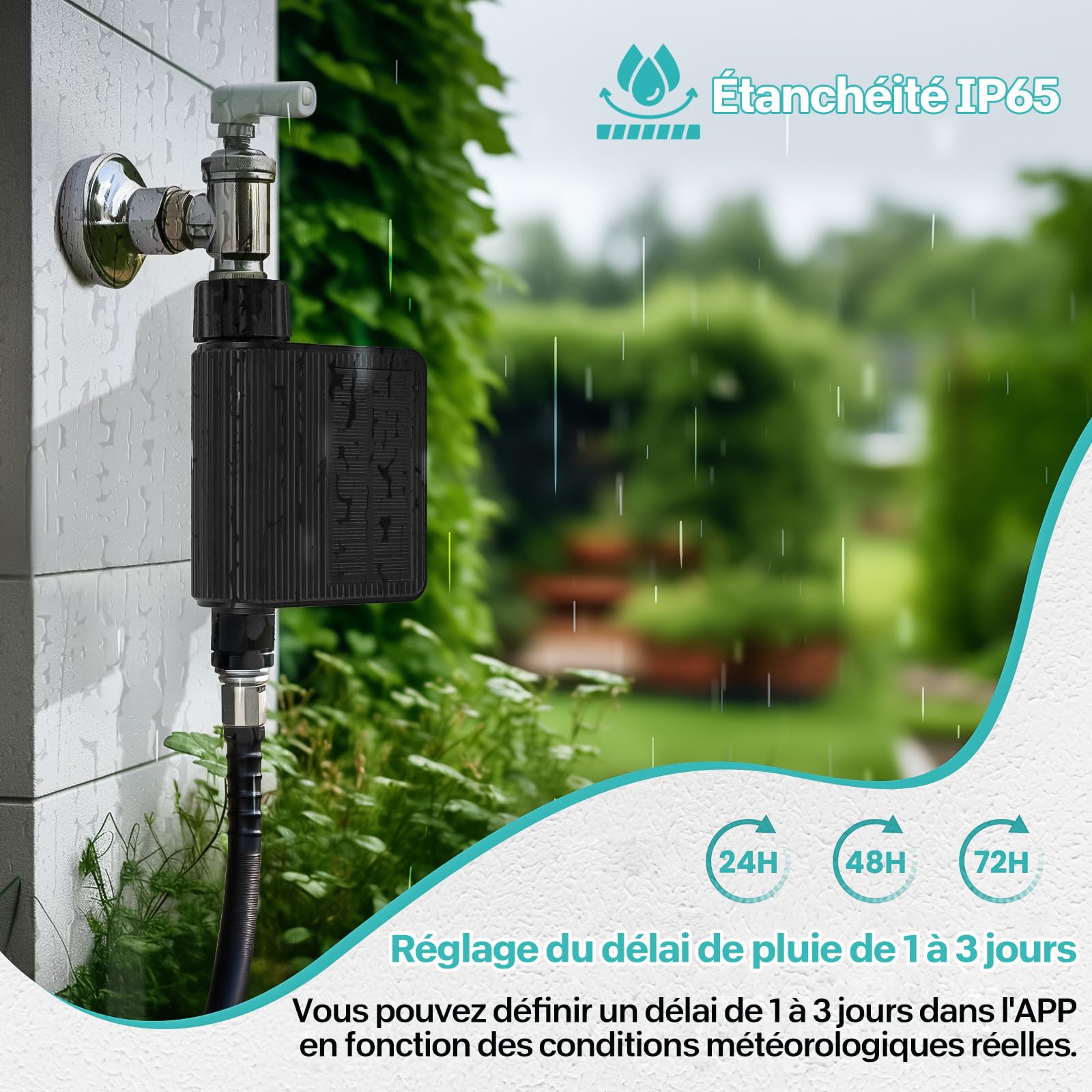 Programmatore di irrigazione automatica, timer di irrigazione automatica per giardino, Ip55 impermeabile, sistema di irrigazione automatico per esterno giardino prato