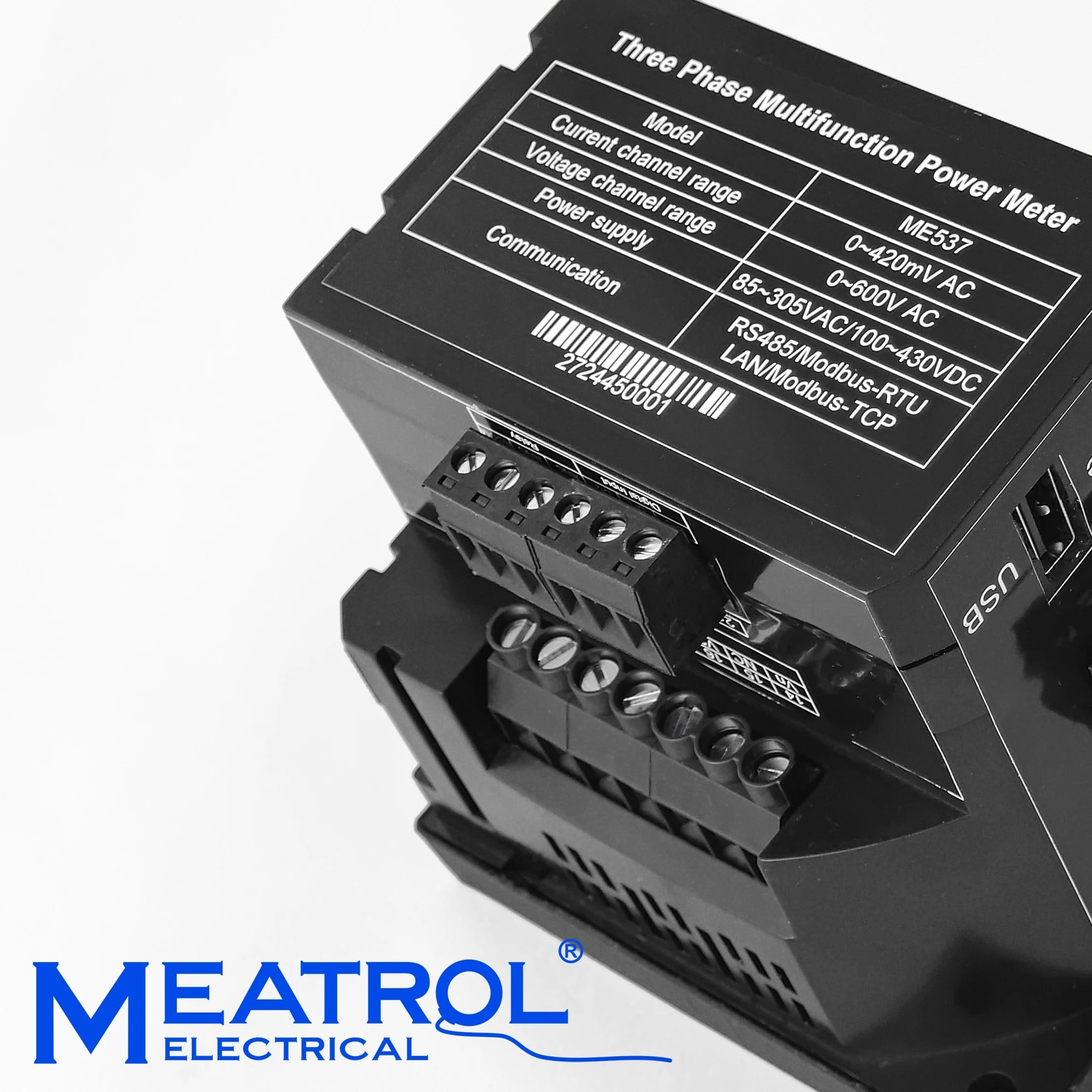 Medidor de Panel Ethernet ModbusTCP, 96x96mm, análisis de consumo de energía, calidad de energía, Panel alyzer ME537