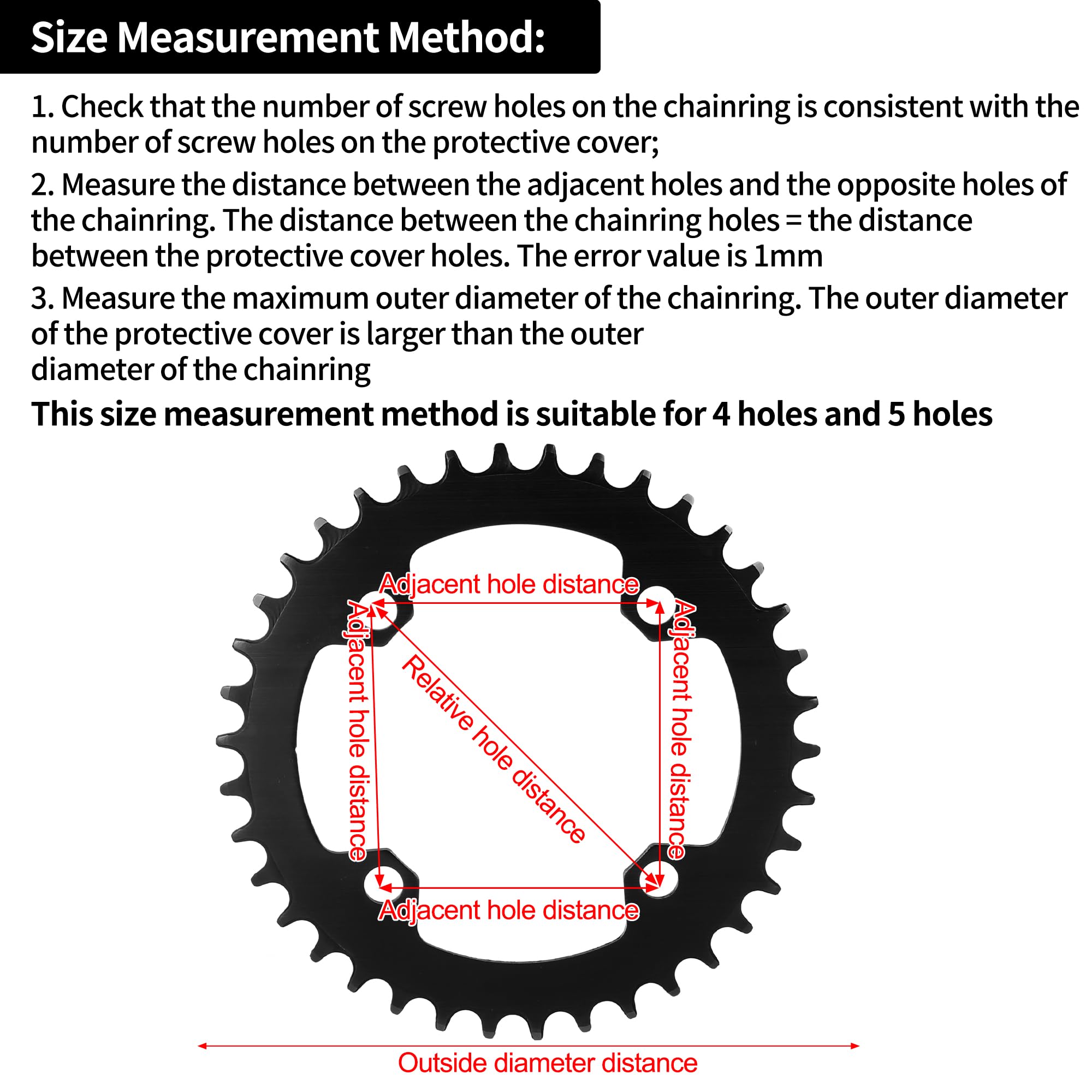 Circle Diameter How To Measure Chainring Size Chop Saw I 36T BMX