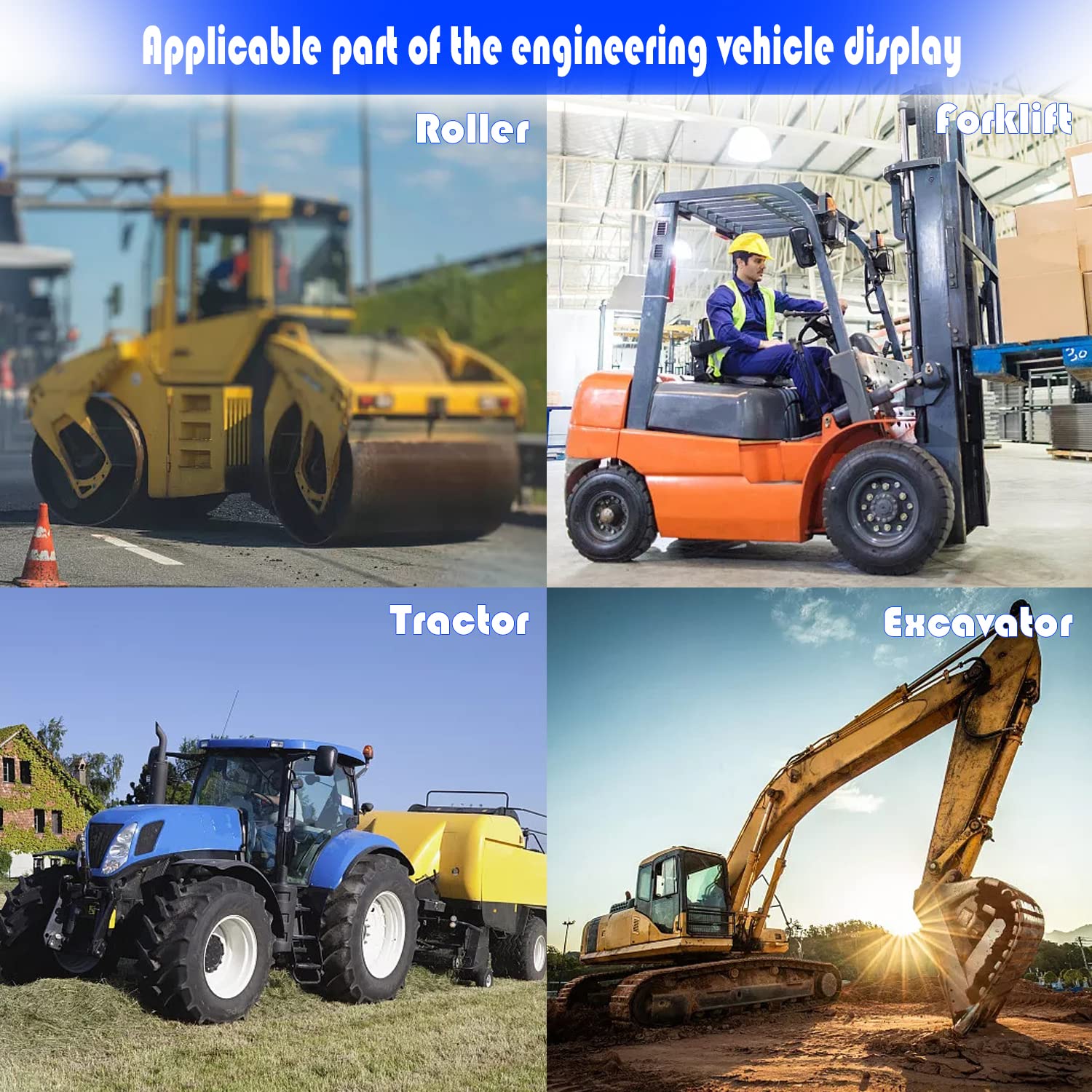MaxAwe 8 szt. 14607 Maszyna budowlana klucz zapłonowy, klucz zapasowy do JCB Bobcat BOMAG Manitou Traktor Stapler ładowarka do kół