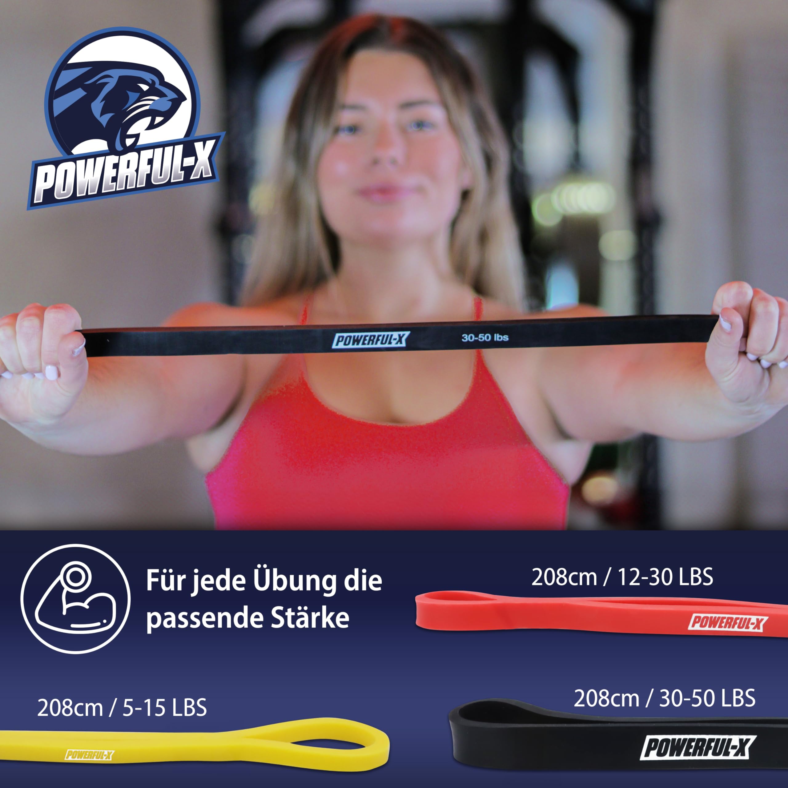 Weerstandsbanden Set Met Deuranker En Handgrepen - 4 Niveaus Voor Krachttraining Yoga Pilates En Fysiotherapie