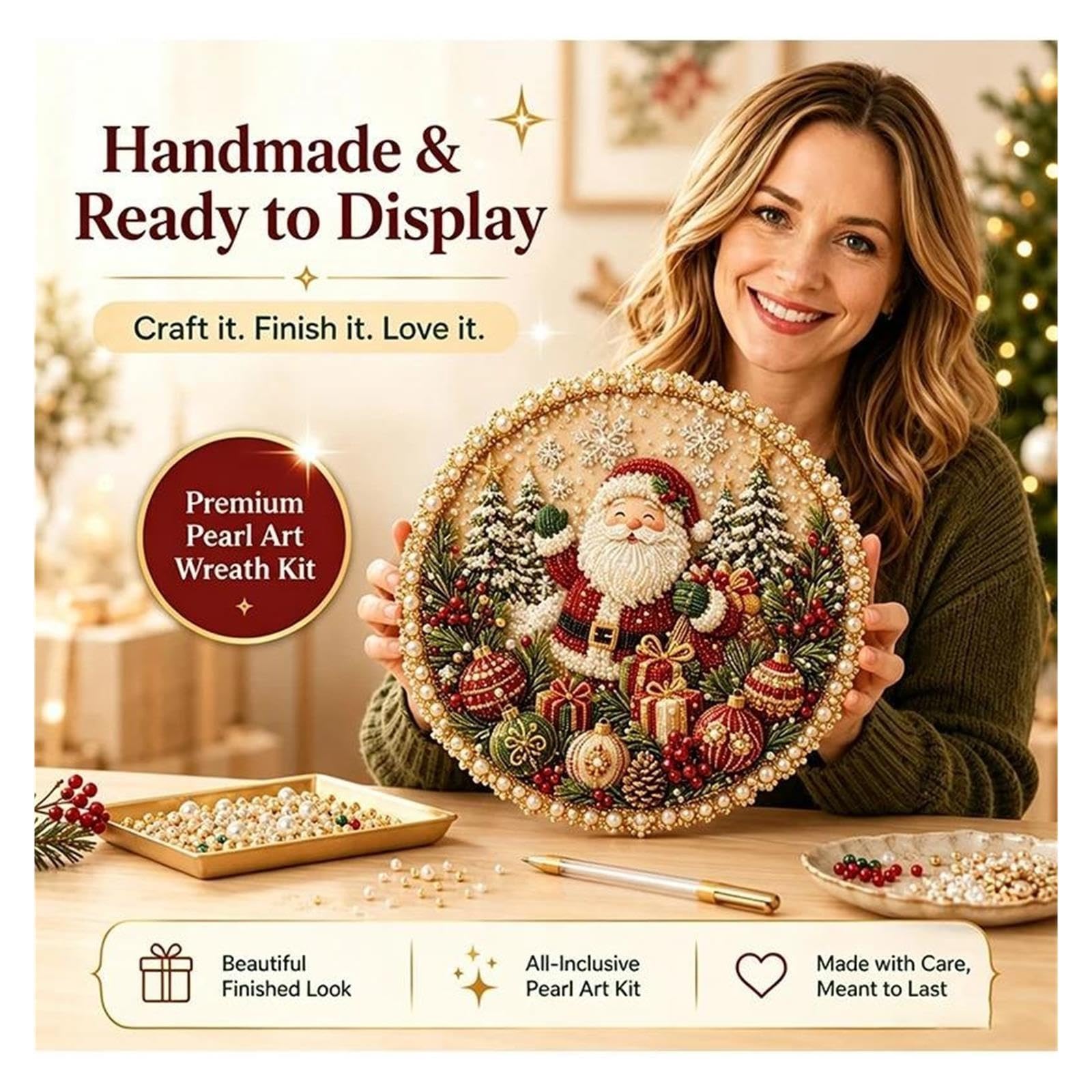 Generico 1 kit ghirlanda di perle fai da te for Natale