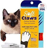 Vista 24 de Soft Claws tapones azules de uñas para gatos, M, Azul