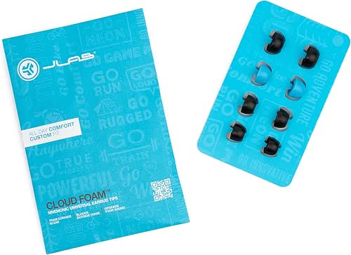JLab Cloud Foam Earbud Tips, Universal fit, Memory Foam, Moisture