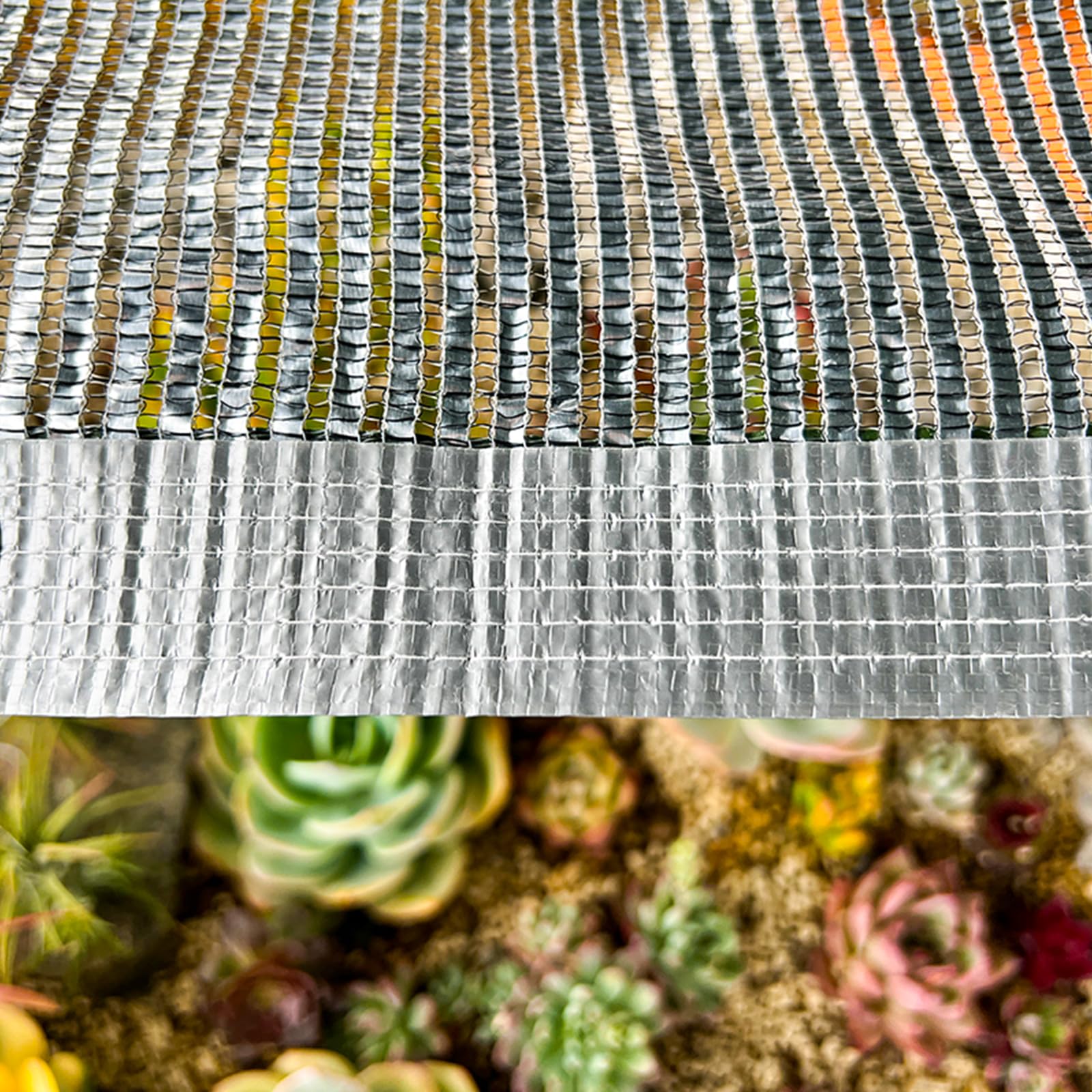 Silber Garten Schattiernetz 55% UV-Schutz Atmungsaktive Kühlung mit Ösen für einfache Aufhängung Perfekt für Gewächshäuser Rasen Hühnerställe & Zwinger