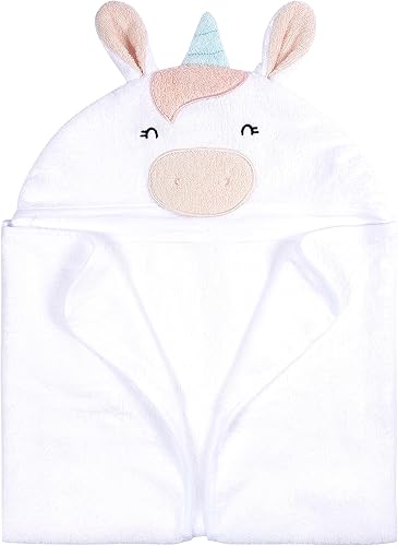 Miniatura 2 de Gerber Baby - Juego de 4 toallas y toallas con capucha de personajes de animales, unicornio blanco, talla única