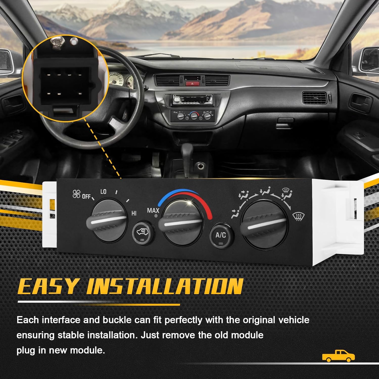 599-007 AC Heater Climate Control Module Pannel Compatible with 1996-2000 Cadillac Chevrolet Chevy Tahoe GMC Yukon Suburban C1500 C2500 C3500 K1500 K2500 K3500 Without Rear Window Defogger