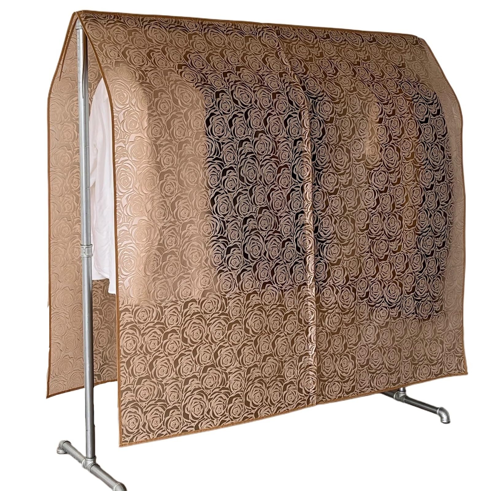 vfdaSWQQ Coat hanger cover, Wardrobe Clothes Protector, Suitable for Suits, Long Skirts, Shirts, Jackets(Brown,120 * 135cm/47 * 53in)