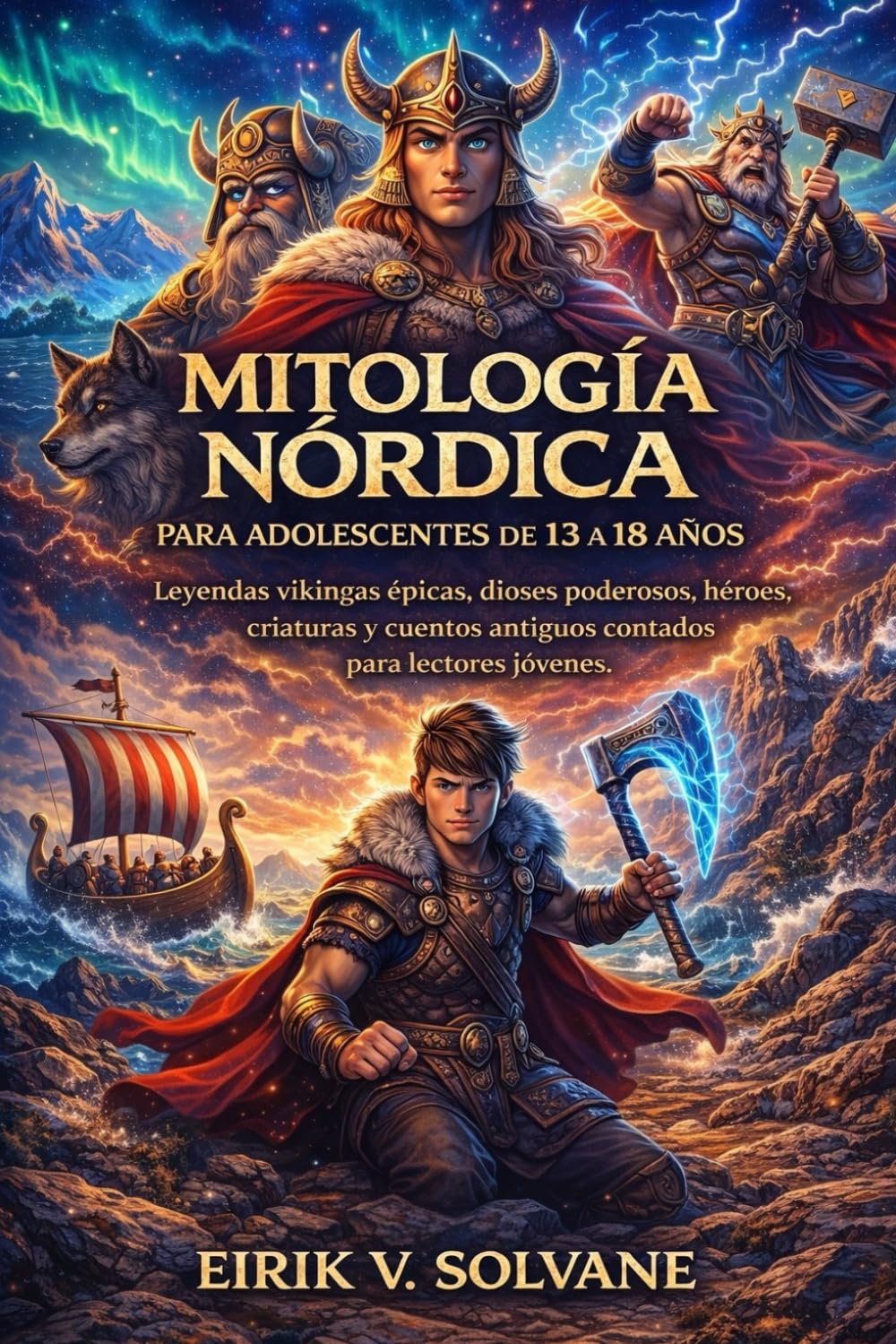 MITOLOGÍA NÓRDICA PARA ADOLESCENTES DE 13 A 18 AÑOS: Leyendas vikingas épicas, dioses poderosos, héroes, criaturas y cuentos antiguos contados para lectores jóvenes.