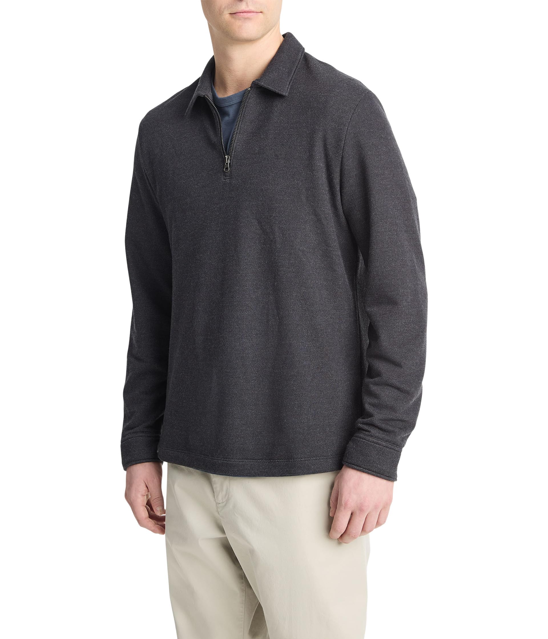Polo Diagonal Terry 1/4 zippé Homme idéal pour vos week-ends chic