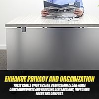 Vista 6 de OBEX Panel de acrílico modestia montado en la mesa, panel de privacidad y barrera para cubículo de oficina, 12 x 24 pulgadas, esmerilado