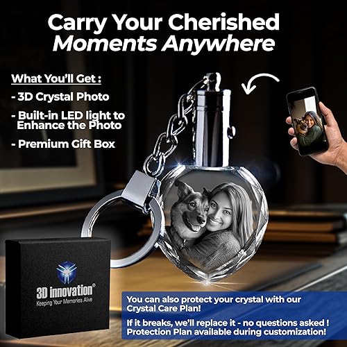 Miniatura 3 de Llavero de cristal Foto  Llavero grabado personalizado con imagen de cristal