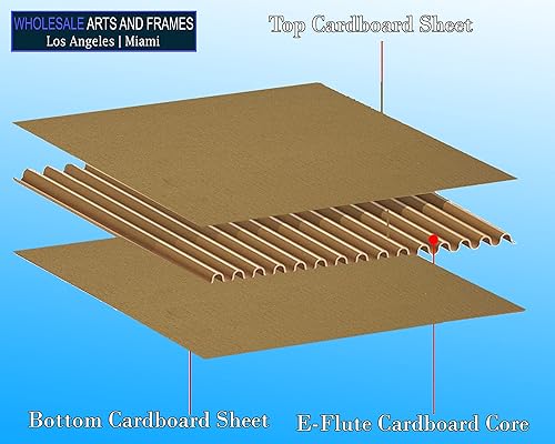 Miniatura 5 de Hojas de cartón corrugado de 0.157 in - 316 pulgadas de grosor, 5 x 7-100 unidades. Almohadillas de inserción de relleno, marco marrón, tableros