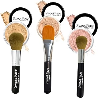 Trío con pinceles (BEIGE) Kit de maquillaje m...