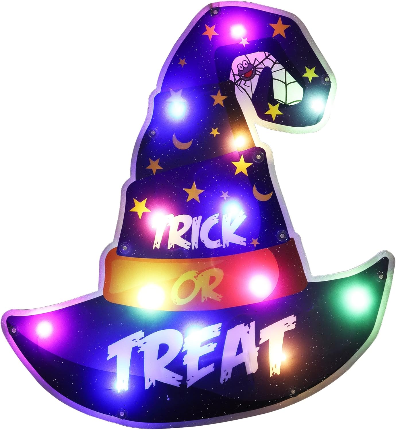 Halloween Window Lights, Witch Hat for Halloween Lighted