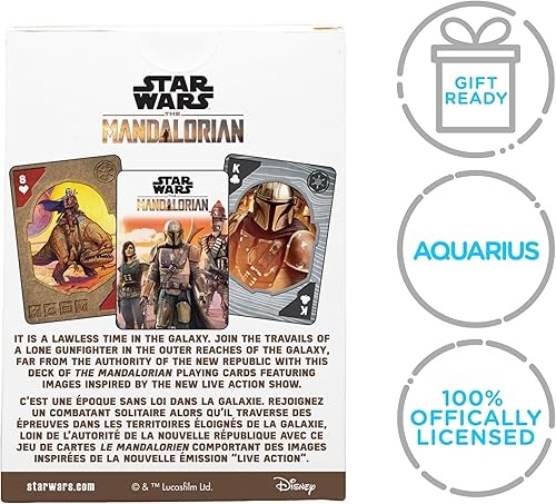 Miniatura 7 de AQUARIUS Star Wars - La baraja de cartas con temática mandaloriana para tus juegos de cartas favoritos - Mercancía y coleccionables con licencia