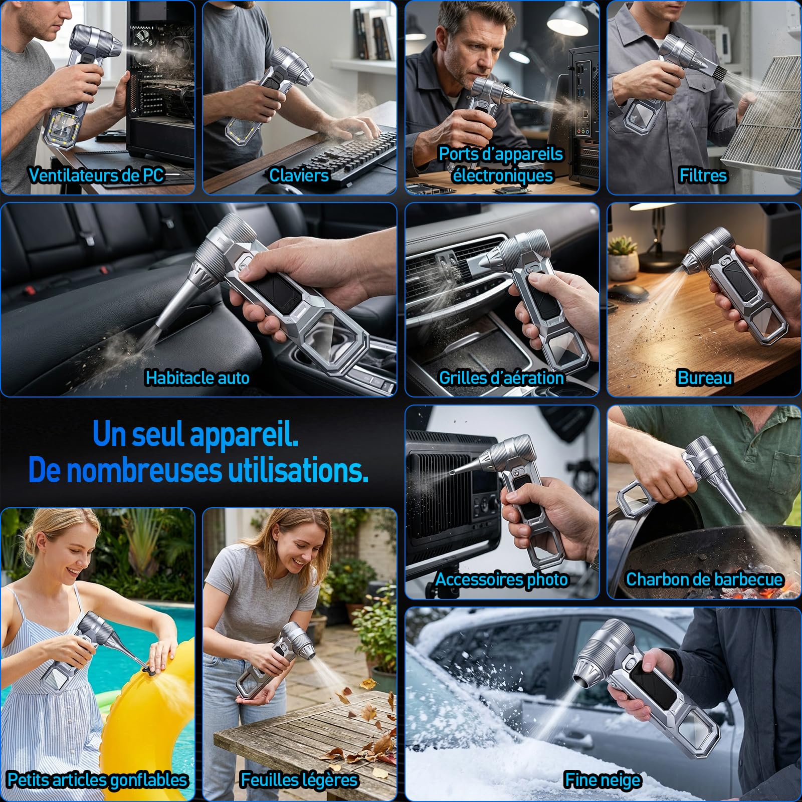 Souffleur Air Comprimé Électrique - Air Duster 130000 TR/Min