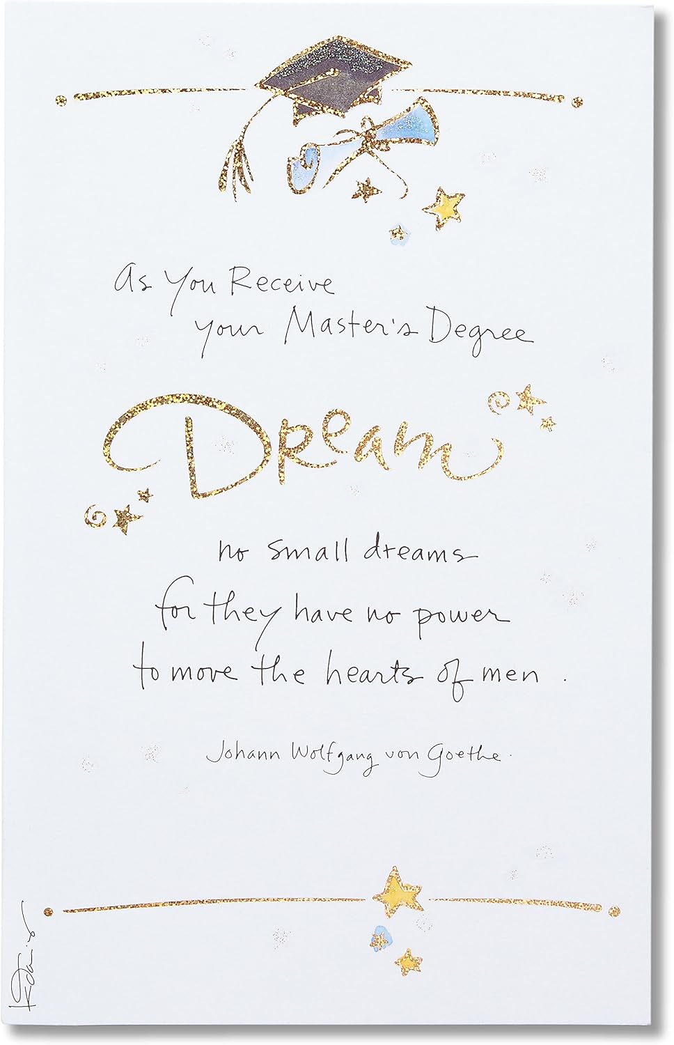 American Greetings Master's Graduation Card (Dream No Small Dreams)