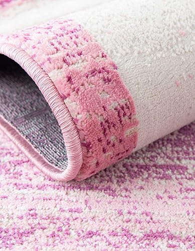 Miniatura 7 de Unique Loom Jill Zarin Uptown Collection - Alfombra Yorkville (5 pies 3 pulgadas, redonda, rosamarfil)