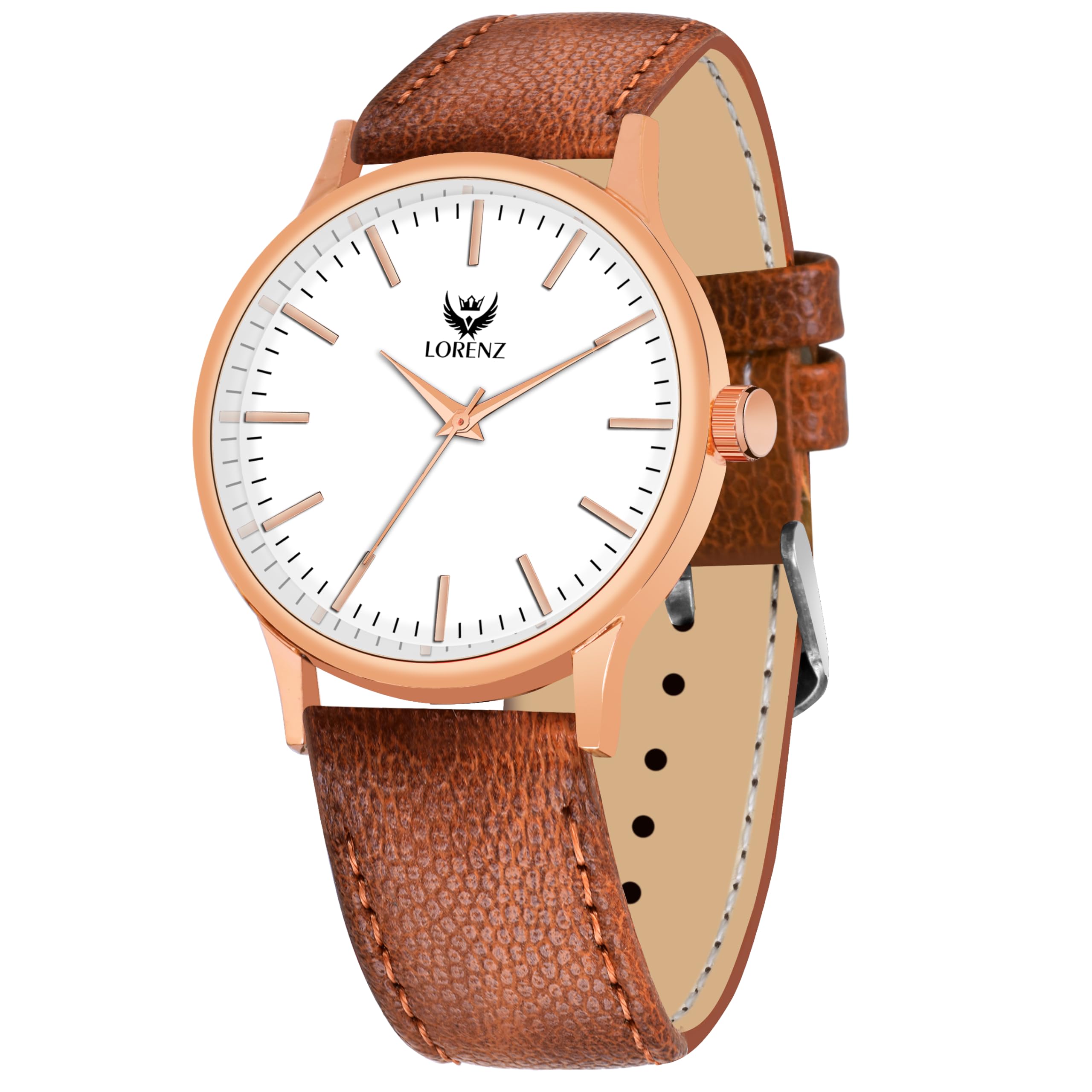 LORENZ White Dial Analog Watch for Men | Watch for Boys- MK-4059R (B0CJY9VHYY) Amazon Price History, Amazon Price Tracker