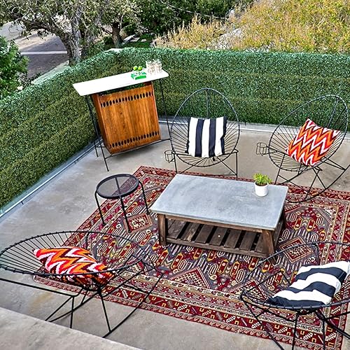 Miniatura 117 de Windscreen4less 6 paneles artificiales de boj de 20 x 20 pulgadas, seto topiario, plantas, hierba, pantalla de privacidad para exteriores, Boj