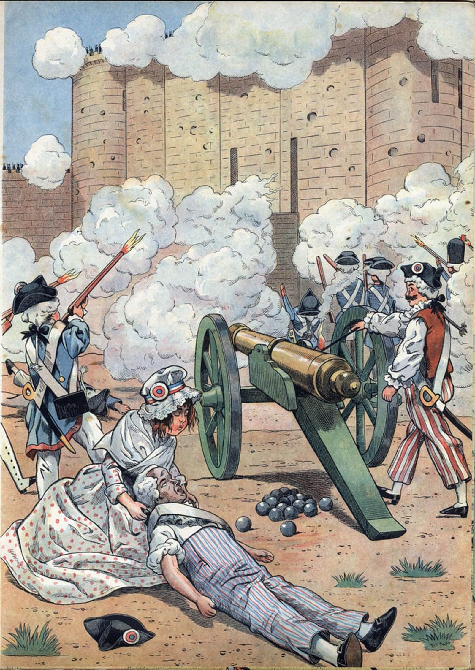 SERENDIPITP Retro Picture Poster Wall Art Pictures Painting French Revolution and Capture De La Bastille on July Wall Art Canvas Print for Wall Decor 60x90cm