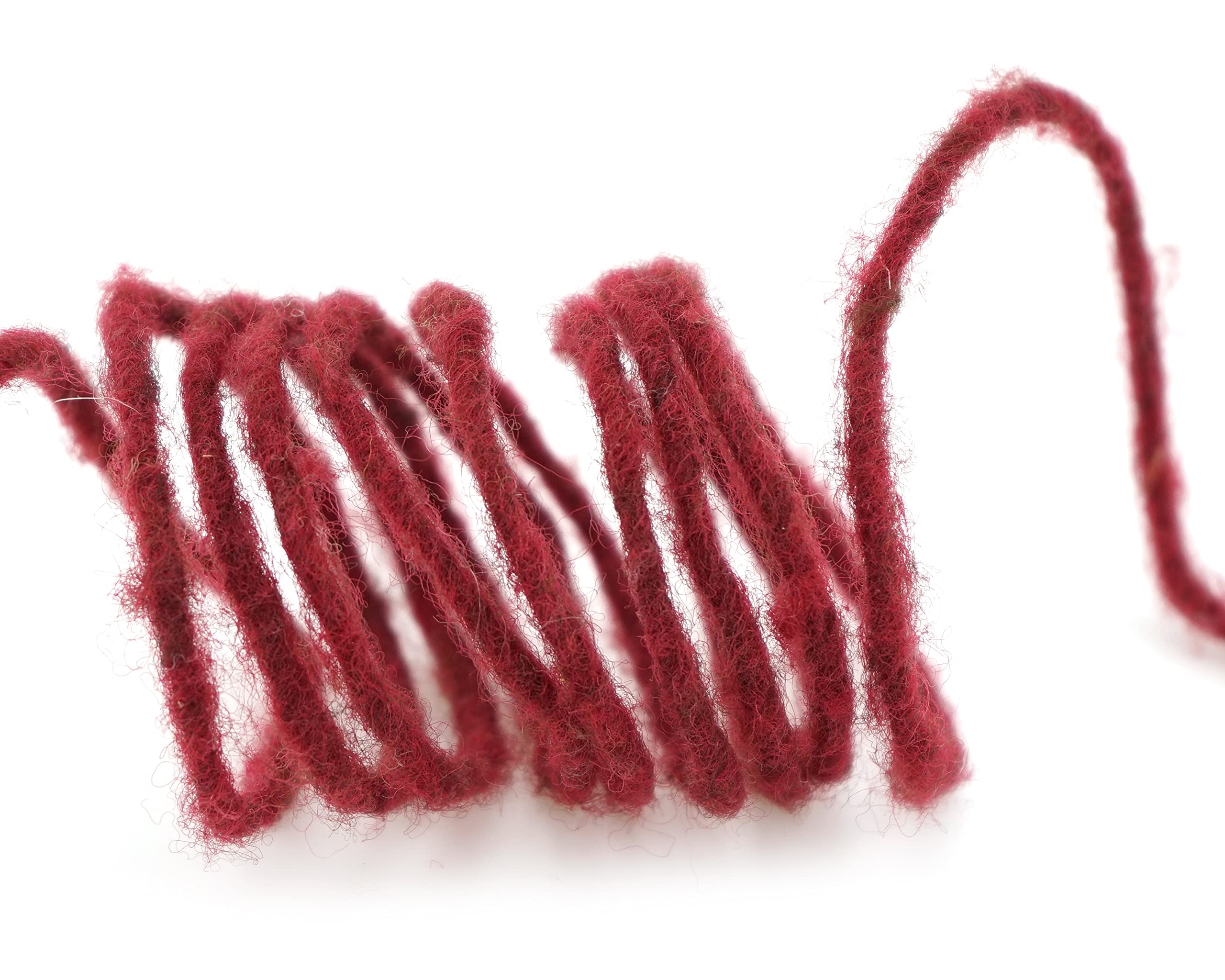 finemark 80 m x 3-4 mm Woolen Cord Bordeaux Dark Red 100% Natural Wool Ribbon Decorative String Gift Craft - Image 3