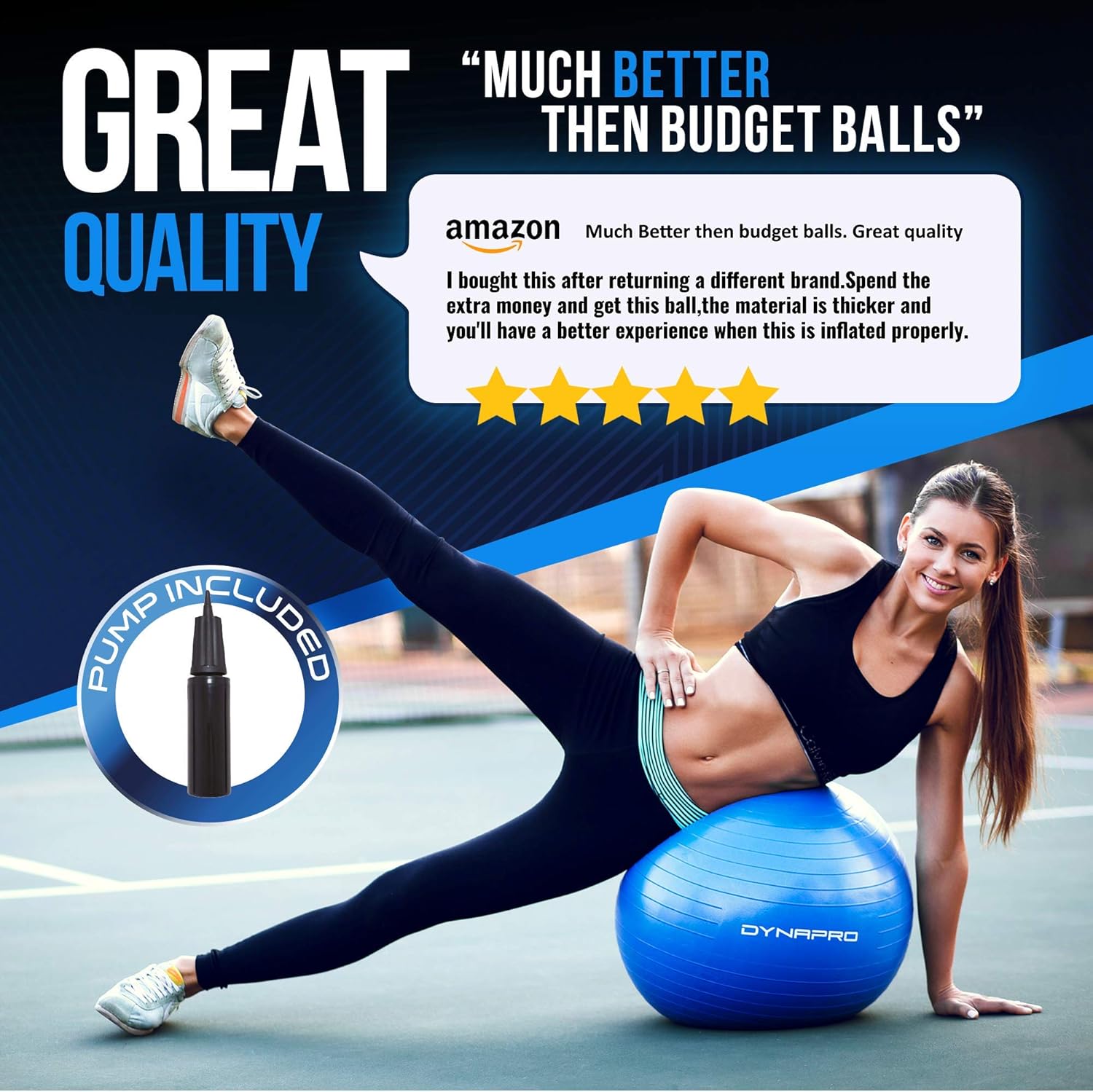 Buу 1 gеt 1 DYNAPRO Exercise Ball – Extra Thick Eco-Friendly & Anti-Burst Material Supports over 2200lbs, Stability Ball for Home, Yoga, Gym Ball, Birthing Ball, Physio Ball, Swiss Ball, Physical Therapy or Pregnancy 80% оƒƒ Dіѕсоunt DYNAPRO Exercise Ball – Extra Thick Eco-Friendly & Anti-Burst Material Supports over 2200lbs, Stability Ball for Home, Yoga, Gym Ball, Birthing Ball, Physio Ball, Swiss Ball, Physical Therapy or Pregnancy