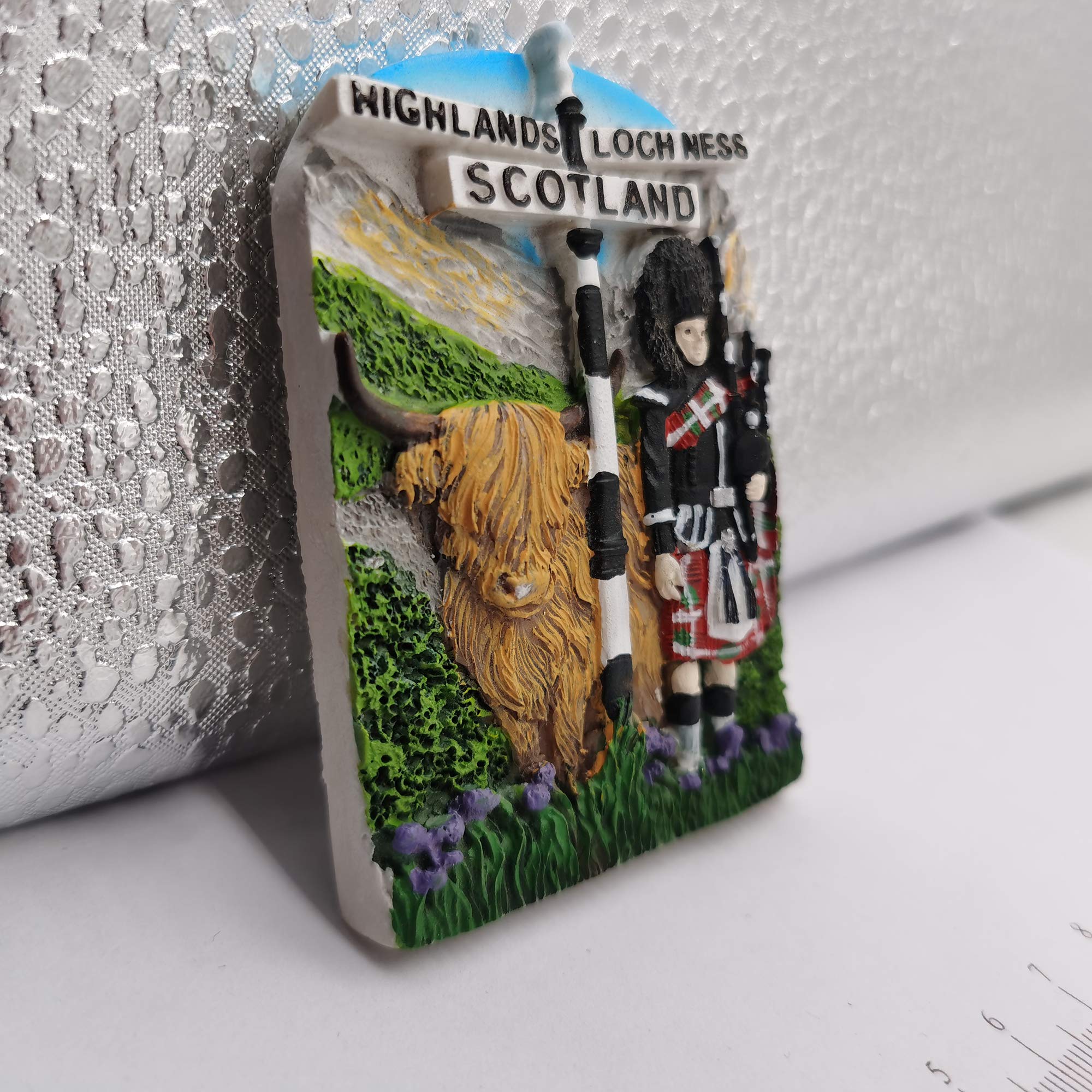 Wedarego Scotland 3D Highlands Loch Ness frigorifero magnete da viaggio adesivo souvenir, decorazione casa e cucina Scozia frigorifero magnete dalla Cina