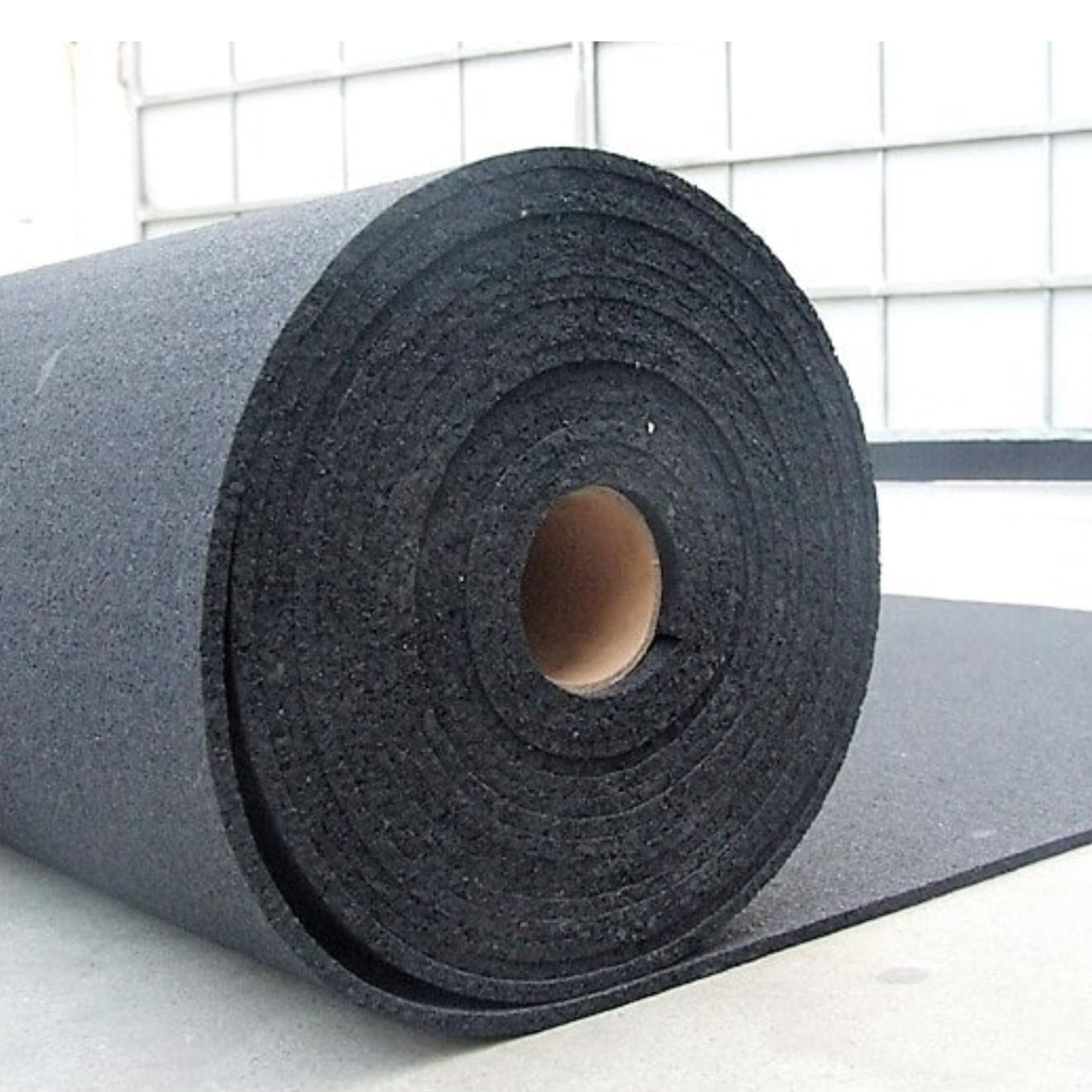 Dynamic Series 4mm Rubber Mat Roll, 1.2m x 5/10/20m, Black, for Gym, Fitness, Sound Insulation (6m2 (6 square metres))